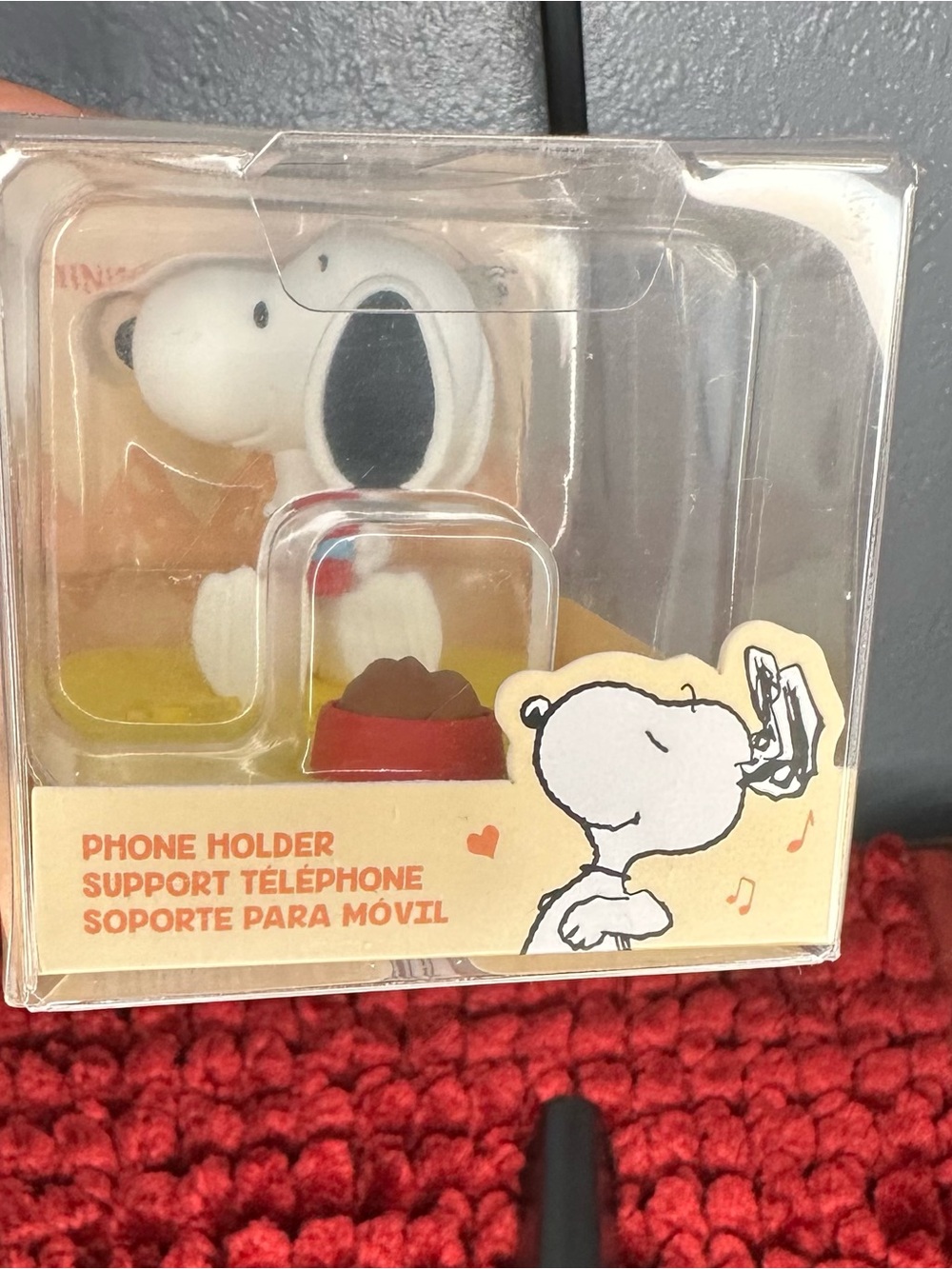 Snoopy Red & White Phone Holder by Peanuts - Decorative Mobile Stand